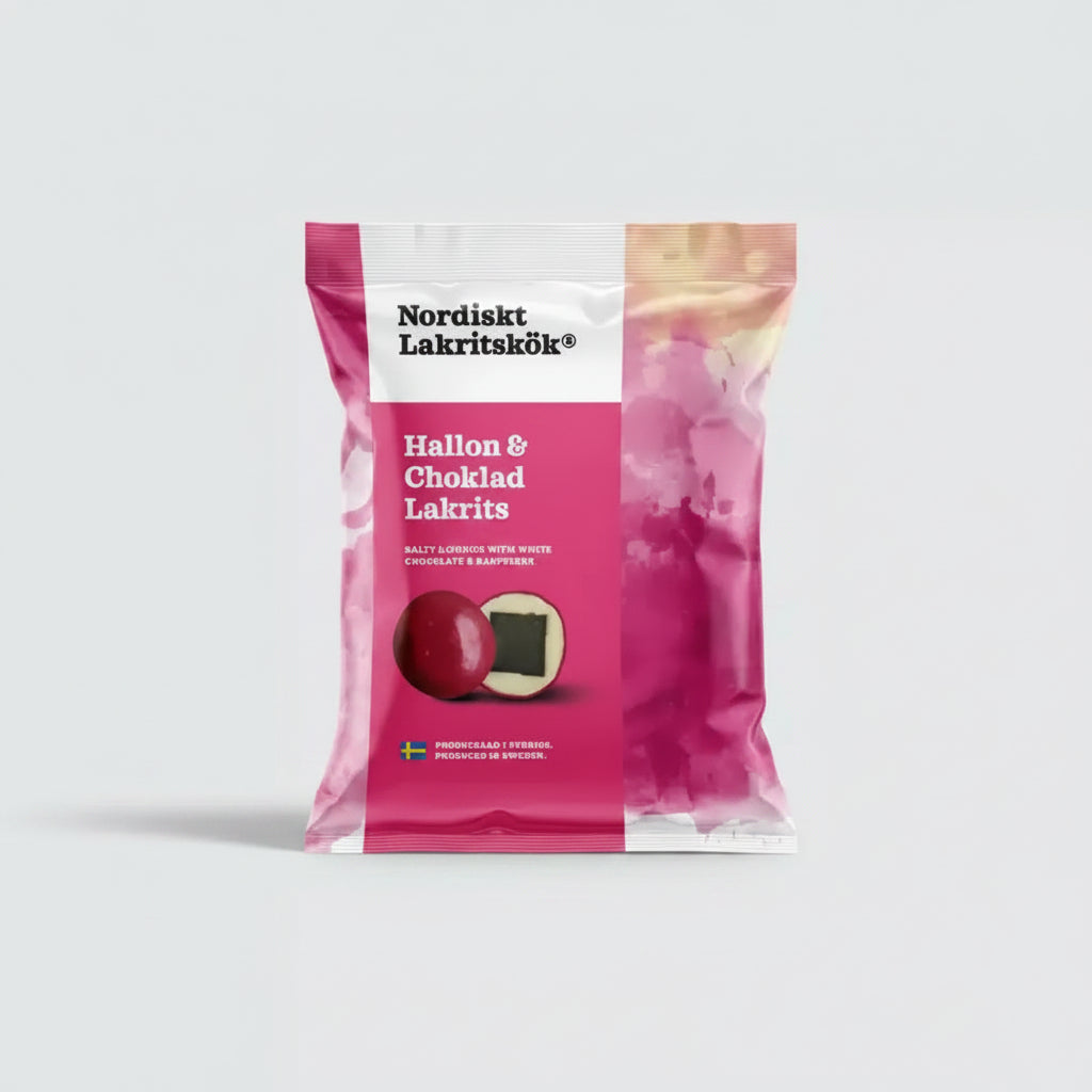 Nordiskt Lakritskök Hallon & Chokladlakrits 100g – Scandinavian Sweets