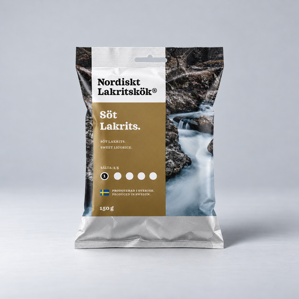 Nordiskt Lakritskök Söt Lakrits 120g