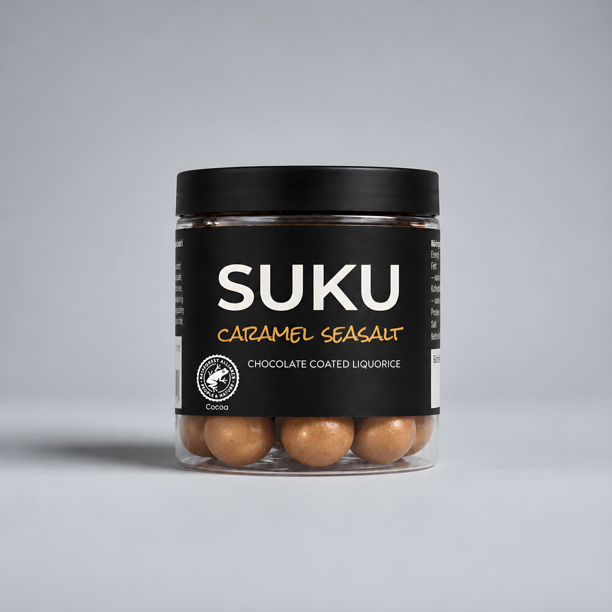SUKU Caramel Seasalt lakritskulor 140g