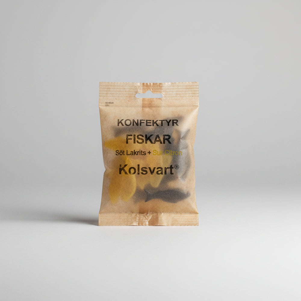 Kolsvart Söt Lakrits + Sur Citron 120g – Scandinavian Sweets