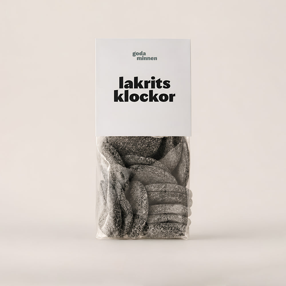 Goda Minnen Lakrits Klockor 150g – Scandinavian Sweets