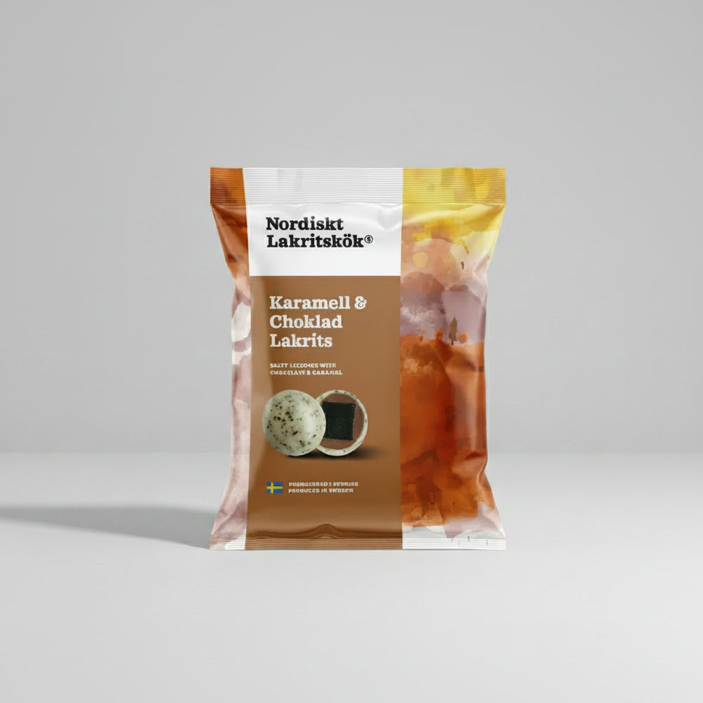 Nordiskt Lakritskök Karamell & Chokladlakrits 100g – Scandinavian Sweets